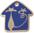 Kitty / Haus / Blau mit Katze / S